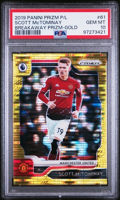 2019 Panini Prizm EPL Scott McTominay Gold Breakaway /10 Man Utd PSA10