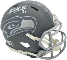 Kam Chancellor Signed Seahawks Slate Silver Speed Mini Helmet Beckett Witness