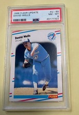1988 Fleer Update David Wells   #U-69 Blue Jays PSA 8