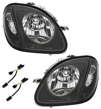 Scheinwerfer Set in Schwarz für Mercedes SLK R170 1996-2004 + Blinker + Adapter Scheinwerfer Set in Schwarz für Mercedes SLK R170 1996-2004 + Blinker + Adapter