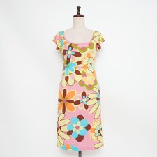 D&G / Dress / Size 26/40 / Floral Print Midi Dress Multi Color