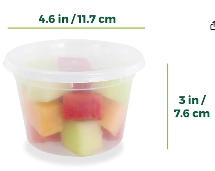 Meal Prep Containers [50 Pack] 1 Compartment Food Storage Containers with Lids,