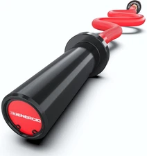 47" Olympic EZ Curl Bar 500-lbs Capacity Steel Barbell Suitable for 2" Weight Pl