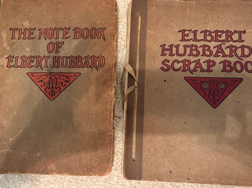 Cover of Elbert Hubbard Book lot of 2 - Scrap Book 1923 and Note Book, 1927