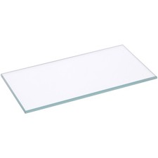 Plymor 2" x 4" Rectangle, 3mm Thick Non-Beveled Clear Glass