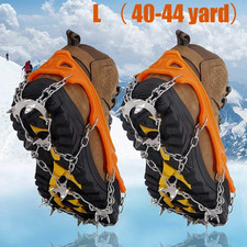 Ice Snow Anti Slip Spikes Grippers Crampons Ice Cleats For Hike Shoes Boot //