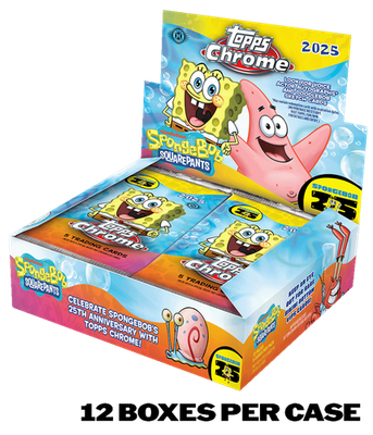 2025 TOPPS CHROME SPONGEBOB SQUAREPANTS HOBBY 12-BOX CASE 25th