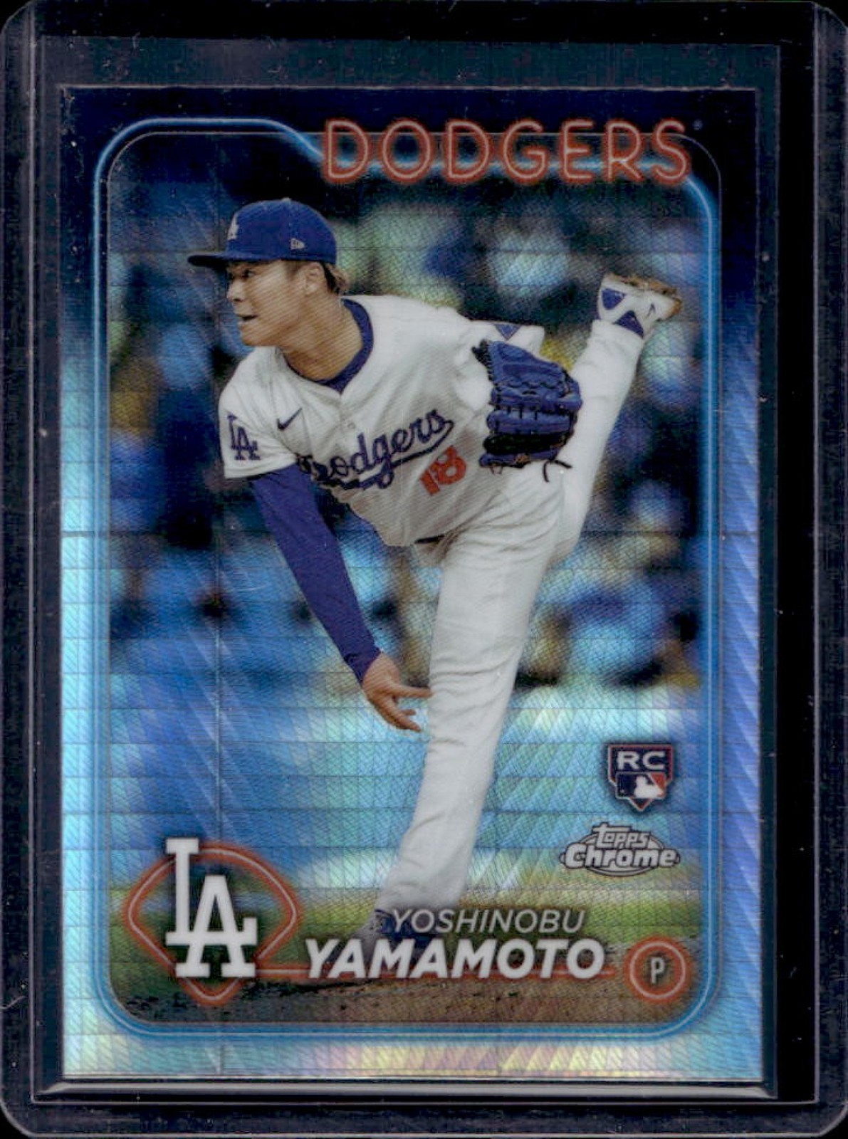 2024 Topps Chrome Yoshinobu Yamamoto RC Prism Refractor #18 Dodgers