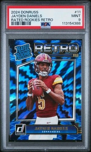 2024 Panini Donruss Jayden Daniels Retro Rated Rookie RC #11 PSA 9 MINT