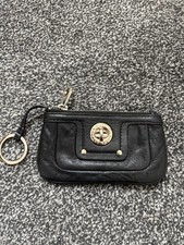 Marc Jacobs Leather Wallet Purse Key Ring Y2K Black Excellent!!!