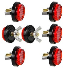 Muoqele 6pcs Red Reflectors Motorcycle License Plate Frame Bolts And Nuts Round Muoqele 6pcs Red Reflectors Motorcycle License Plate Frame Bolts And Nuts Round