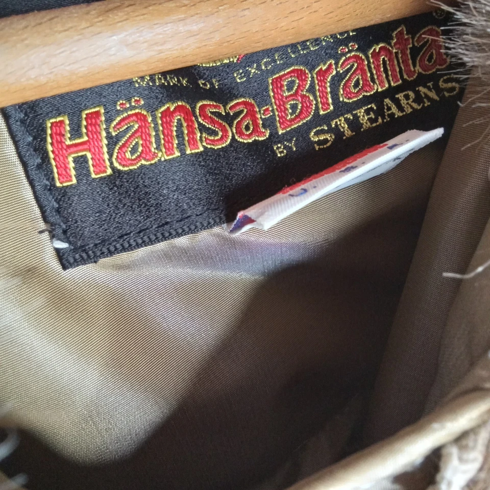 Abrigo Chaqueta De Colección Hansa Branta By Stearns Plumón De Ganso Piel Sintética Marrón Tostado Talla Grande Foto 3 de 4