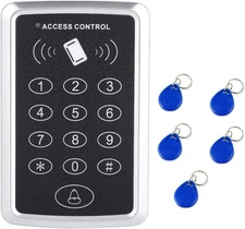 Door Access Control Keypad, Stand-Alone Password RFID Reader+5PCS Keyfob... 