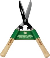 Hedge Shears Garden Wooden Handle Carbon Steel Blade Grass Bushes Cutting 20
