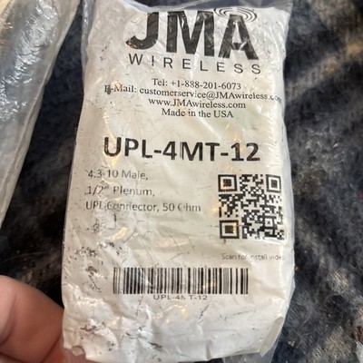 JMA UPL-4MT-12: 4.3-10 Male Connector 1/2'' Plenum Cable