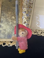 Vintage Eden Paddington Bear Clip-On Hugger Pencil Gripper Red Rain Coat