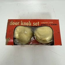 Baldwin 051 Vintage Door Knob Set New Old Stock Brass Complete Spindle An Screws