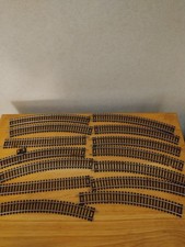 Vintage HO Scale 14 Piece Black Two Rail System Train Tracks Lot