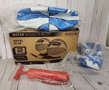 2 Pack Size 6 Water Basketballs with Pump - Perfect for Pool Hoops new open box