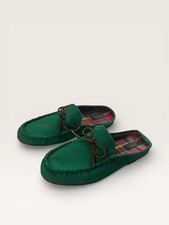 Polo Ralph Lauren McGuire Twill Mock Tie Mule Moccasin Slippers Men's Sz 11