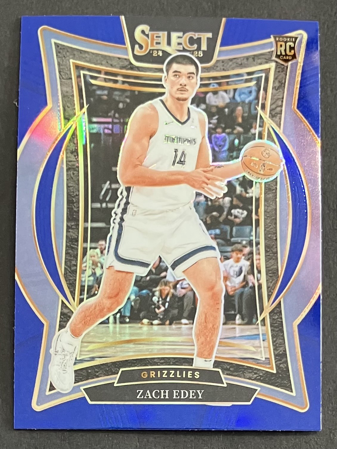 2024-25 Panini Select - Concourse Zach Edey #98 Blue Prizm (RC)