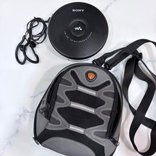 Sony CD Walkman D-FJ003 Portable CD Player FM AM Radio Bundle Case Earphones
