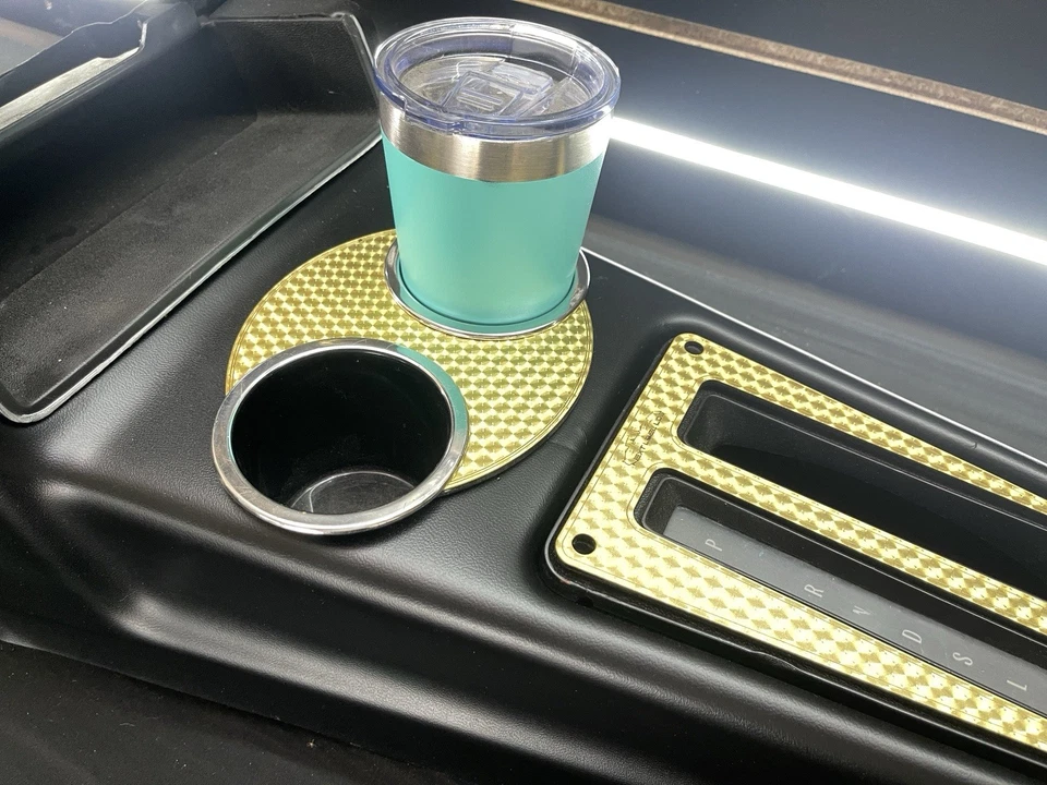 Pontiac Trans Am Firebird 72-81, Camaro, bisel de bebida acabado dorado negro Foto 2 de 4