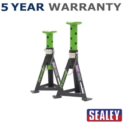 Sealey Premier Axle Stands (Pair) 3 Tonne Capacity per Stand Green AS3G