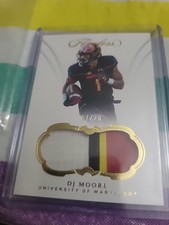2019 Panini Flawless Collegiate Dj Moore 7/20 Player Worn Nice 4 Color  Patch