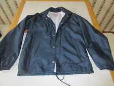 Ladies Athletics Works Small Navy Blue Spring Jacket, Lined, Snap Closures