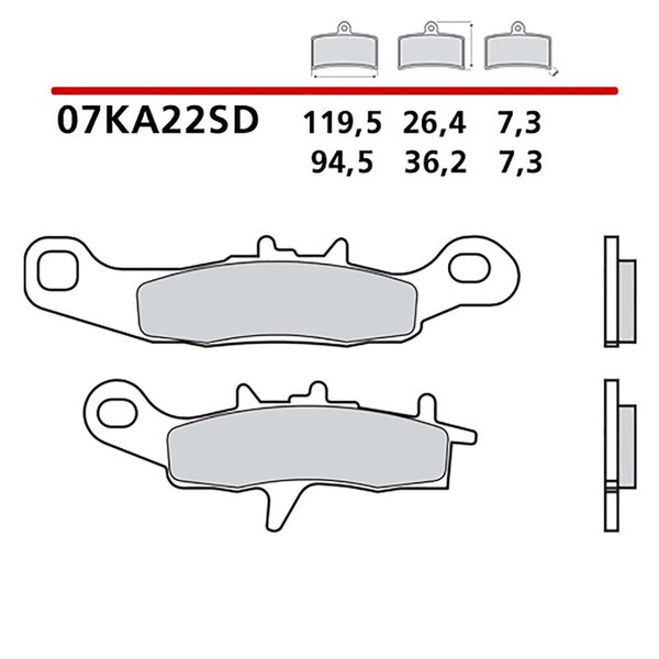 Brembo VORDERRAD-BREMSBELAGE-KIT Fur Suzuki Rm 100 03-03-COD. 07KA22SD-image