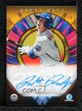 2019 Bowman Draft Chrome Class of Gold Refractor 42/50 Brett Baty Auto 0us5