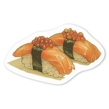 Aufkleber Sticker "Lachs Nigiri gekrönt mit Ikura" (DW053053)