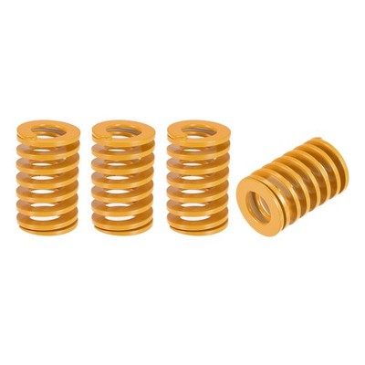 Die Spring, 25mm OD 40mm Long 4pcs Stamping Light Load Compression Yellow