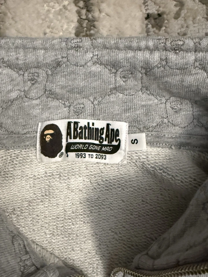 A Bathing Ape Quarter Zip Grey Size S - Image 2 of 2