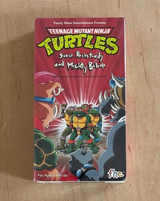 #ad TEENAGE MUTANT NINJA TURTLES Super Rocksteady amp; Mighty Bebop New Sealed Betamax $200.00