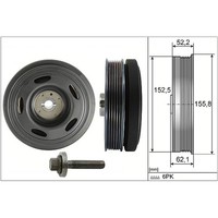 INA Riemenscheibe Satz Kurbelwelle FüR Renault Clio 5 Kangoo 3 Megane 4 1.3 Tce