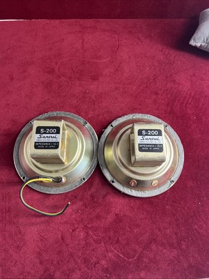 2 Vintage SANSUI S-200 Closed Back Midrange AlNiCo Speakers 16Ohms