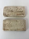 (2) Silvertowne 10 Oz .999 Silver Bars