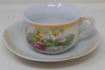 Antique ORLA Germany Coffee Cup & Saucer Pottery Triptis Porzellanfabrik #1