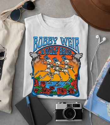 #ad Bob Weir Wolf Bros concert tour T shirt HOT NEW All sizes White $21.24