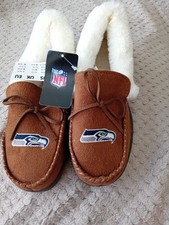 Seattle Seahawks NFL Damen braune flauschige Hausschuhe - UK 3-4