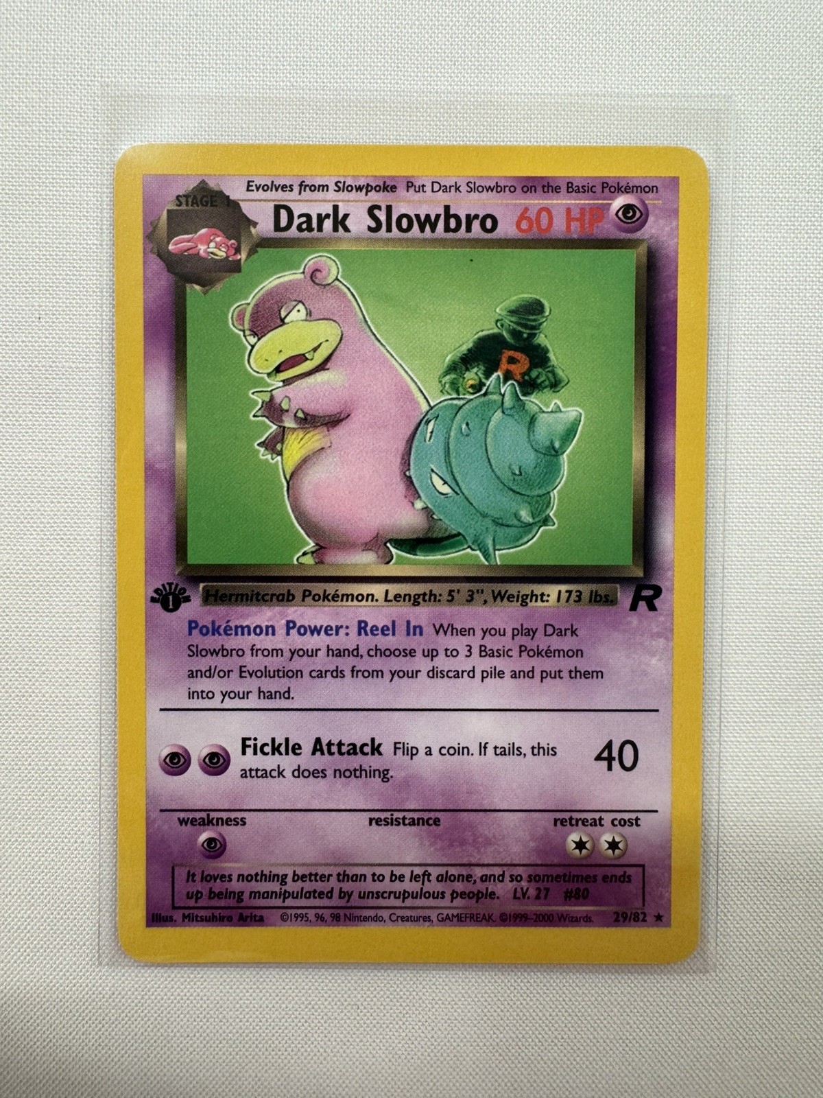 Pokémon 1st Edition Dark Slowbro 29/82 – Team Rocket – Mint/NM