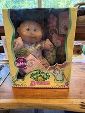 Cabbage Patch Kids Baby Doll Blue Eyes Original Box Birth Certificate
