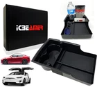 For 2016-2020 Tesla Model S/ X Center Console Organizer Storage Box Cup Holder