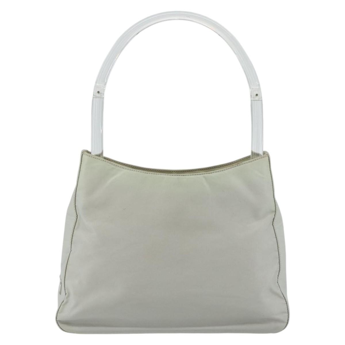 PRADA Hand Bag Nylon Baby Blue Clear Auth ti3873 | eBay