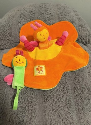Retired Moulin Roty ''Louna l'abeille'' (Luna the bee) reversible flower Blanket