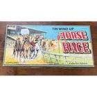 Vintage Style Schylling Tin Wind Up Mechanical Horse Race