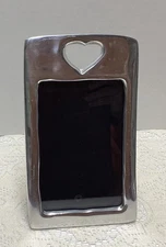 Mariposa Open Heart Frame Silver 4x6