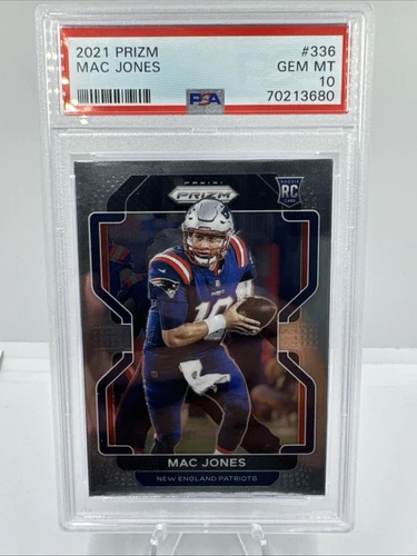 MAC JONES \*PSA 10\* 2021 Panini Prizm Rookie - Base - GEM MT #336 RC Patriots
